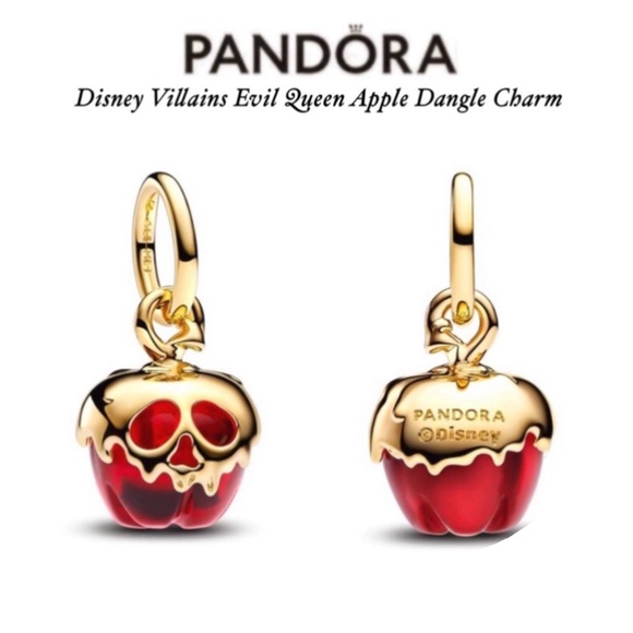 PANDORA Disney Villains Evil Queen Apple Dangle Charm - Picture 1 of 8